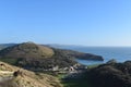 View of Lulworth cove and village