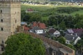 View of Lutsk Castle and the surrounding area from the Entrance Tower, Lutsk, Ukraine, July 8, 2023 Royalty Free Stock Photo