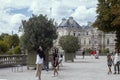View of the Luxembourg Palace Paris, France - August 22, 2022 Royalty Free Stock Photo