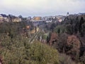 View of the Luxemburg City, outside the wall in Luxembourg