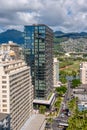 View of luxury buildings and hotels in amazing Waikiki