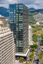 View of luxury buildings and hotels in amazing Waikiki