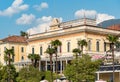 View of the Luxury Grand Hotel Villa Serbelloni on the shore of lake Como in Bellagio.