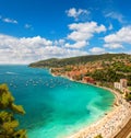 View of luxury resort and bay of Cote d'Azur Royalty Free Stock Photo