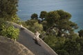 View of luxury resort and bay of Villefranche-sur-Mer, Cote d`Azur, french riviera Royalty Free Stock Photo