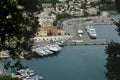 View of luxury resort and bay of Villefranche-sur-Mer, Cote d`Azur, french riviera Royalty Free Stock Photo