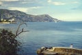 View of luxury resort and bay of Villefranche-sur-Mer, Cote d`Azur, french riviera Royalty Free Stock Photo