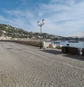 View of luxury resort Villefranche-sur-Mer and bay on French Riviera at Mediterranean Sea. Cote d`Azur. France. Royalty Free Stock Photo