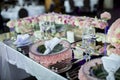 Luxury wedding decoration of the table Royalty Free Stock Photo
