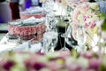 Luxury wedding decoration of the table Royalty Free Stock Photo
