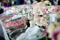 Luxury wedding decoration of the table Royalty Free Stock Photo