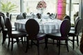 Luxury wedding decoration of the table Royalty Free Stock Photo