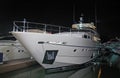 View of Luxury Yacht at Night Royalty Free Stock Photo