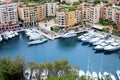 View of luxury yachts in harbor of Monaco