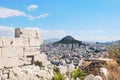 View of Lycabettus Mount in Athens city