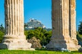 View of lycabetus hill through columns og the zeus temple in athens...IMAGE