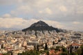 A view of Lykavitos Hill along with panorama of Athens, Greece from the Acropolis hill.