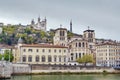 View of Lyon cathedral, France Royalty Free Stock Photo