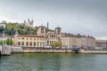 View of Lyon cathedral, France Royalty Free Stock Photo