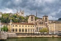 View of Lyon cathedral, France Royalty Free Stock Photo