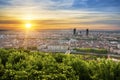 View of Lyon at sunrise Royalty Free Stock Photo