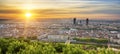 View of Lyon at sunrise Royalty Free Stock Photo