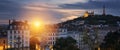 View of Lyon at sunset Royalty Free Stock Photo