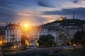 View of Lyon at sunset Royalty Free Stock Photo