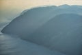 View at Lyse fjord and Preikestolen cliff in Norway