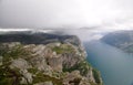 View of Lysefjord from The Pulpit Rock, Norway Royalty Free Stock Photo