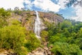 View at 220 m high Diyaluma Falls - second highest waterfall in Sri Lanka