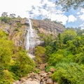 View at 220 m high Diyaluma Falls - second highest waterfall in Sri Lanka