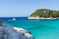 View of Macarella bay and beautiful beach, Menorca, Balearic Islands, Spain Royalty Free Stock Photo