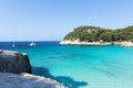 View of Macarella bay and beautiful beach, Menorca, Balearic Islands, Spain Royalty Free Stock Photo