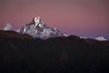 View of Machapuchare Peak, Fish Tail from Poon Hill. Himalaya Mountains, Nepal