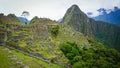 View of Machu Picchu from the citadel, Cusco Peru Royalty Free Stock Photo