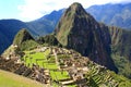 View of Machu Picchu, Peru with Wayna Picchu Royalty Free Stock Photo