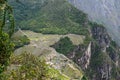 View of Machu Picchu from Wayna Picchu, Huayna Picchu Royalty Free Stock Photo