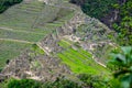 View of Machu Picchu from Wayna Picchu, Huayna Picchu Royalty Free Stock Photo