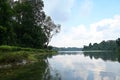 View of MacRitchie Reservoir Park, Singapore`s oldest reservoir and surrounding forests