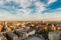 View of the Madrid city skyline at dusk Royalty Free Stock Photo