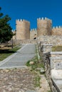 View of the magnificent medieval wall of the city of Avila.