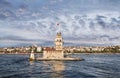 View of the Maiden tower in the early morning, Istanbul Royalty Free Stock Photo