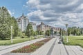 View of the main alley of Millennium Park, Kazan, Russia