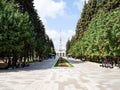 View of main alley of North River Terminal park Royalty Free Stock Photo