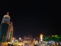 view from the main avenue in the tourist area of the city of Las Vegas, Nevada at night