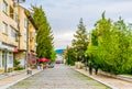 View of the main boulevard going through center of the bulgarian city Troyan...IMAGE