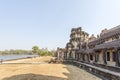 View of main entrance, Angkor Wat, Siem Riep, Cambodia. Royalty Free Stock Photo