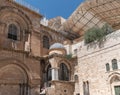 Entrance to Holy Sepulchre Church in Jerusalem. Israel