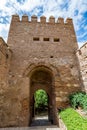 View of the main entrance/gate to the Almeria (AlmerÃÂ­a) castle (Alcazaba of Almeria)